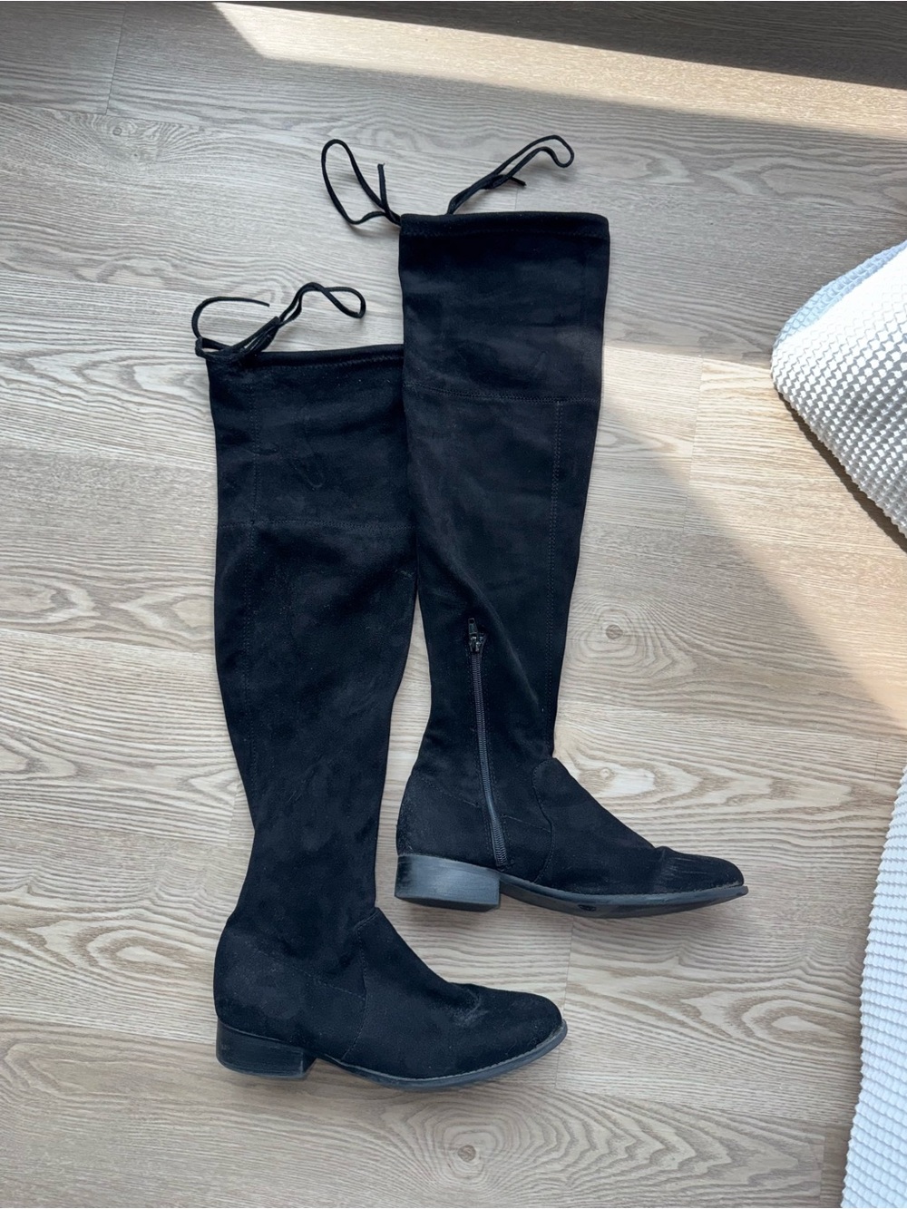 Target Black Over-the-Knee Suede Boots with Tie Size 8